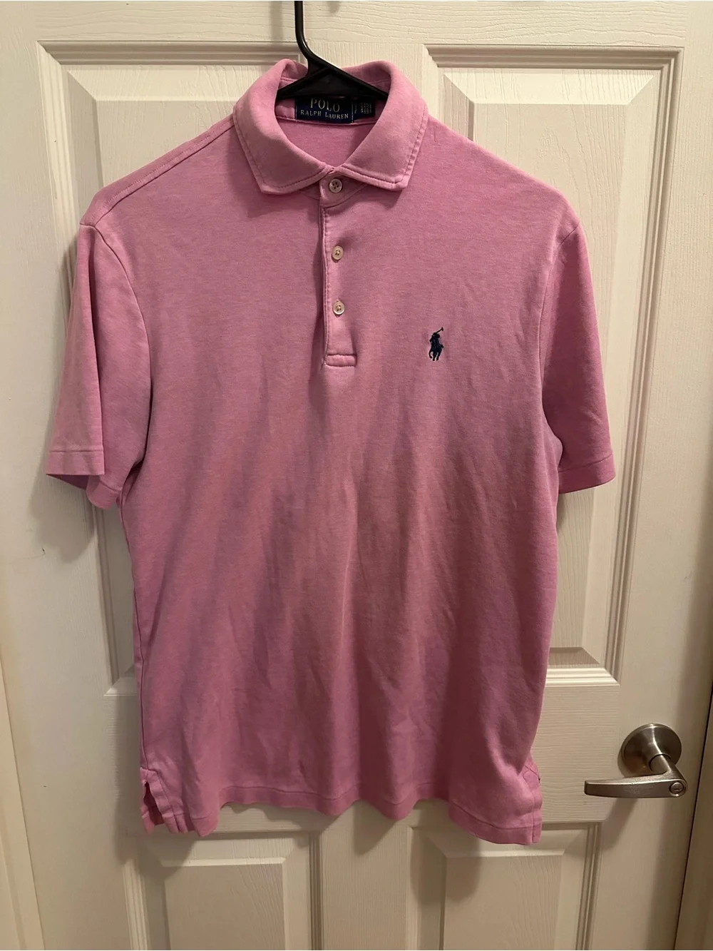 Ralph Lauren Pink Polo Shirt with Navy Pony